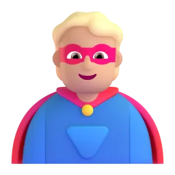 Superhero: Medium Skin Tone emoji on Microsoft