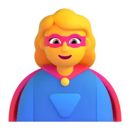 Heldin-Emoji auf Microsoft