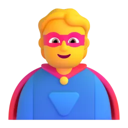 Microsoft üzerinde Süper kahraman emojisi