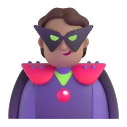 Supervillain: Medium-Light Skin Tone emoji on Microsoft