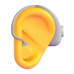 Ear with Hearing Aid emoji on Microsoft