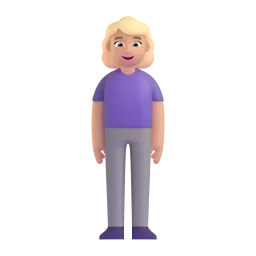 Woman Standing: Medium Skin Tone emoji on Microsoft