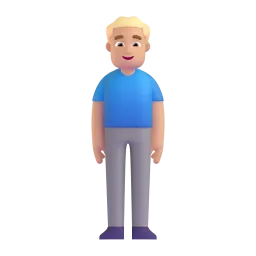 Stehender Mann: mittlere Hautfarbe-Emoji auf Microsoft