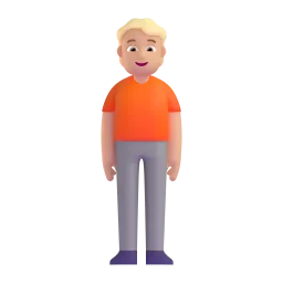 Stehende Person: mittlere Hautfarbe-Emoji auf Microsoft