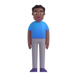 Man Standing: Medium-Dark Skin Tone emoji on Microsoft