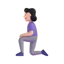 Kniende Frau: helle Hautfarbe-Emoji auf Microsoft