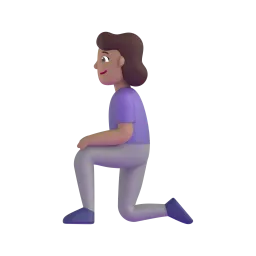 Woman Kneeling: Medium-Light Skin Tone emoji on Microsoft