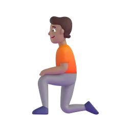 Person Kneeling: Medium-Light Skin Tone emoji on Microsoft