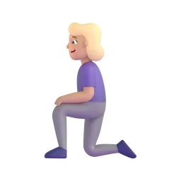 Kniende Frau: mittlere Hautfarbe-Emoji auf Microsoft