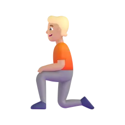 Person Kneeling: Medium Skin Tone emoji on Microsoft