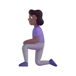 Woman Kneeling: Medium-Dark Skin Tone emoji on Microsoft