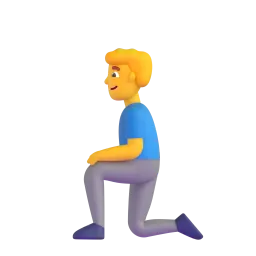 Man Kneeling emoji on Microsoft