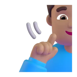 Gehörlose Frau: mittelhelle Hautfarbe-Emoji auf Microsoft