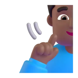 Deaf Woman: Medium-Dark Skin Tone emoji on Microsoft