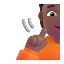 Deaf Person: Medium-Dark Skin Tone emoji on Microsoft