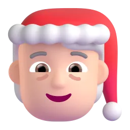 Mx Claus: Light Skin Tone emoji on Microsoft