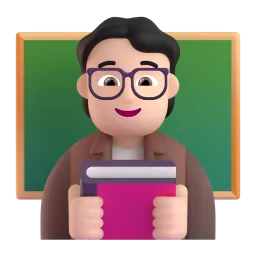 อีโมจิ ครู: โทนผิวสีขาว บน Microsoft