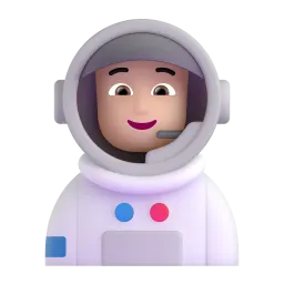 Astronaut: Light Skin Tone emoji on Microsoft