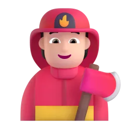 Firefighter: Light Skin Tone emoji on Microsoft