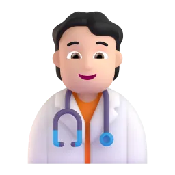 Arzt/Ärztin: helle Hautfarbe-Emoji auf Microsoft