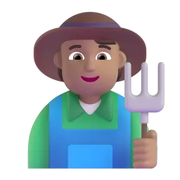 Emoji Petani: ton kulit sederhana cerah pada Microsoft