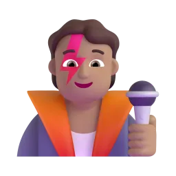 Emoji Cantante: carnagione abbastanza chiara su Microsoft
