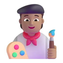 Emoji Artista: carnagione abbastanza chiara su Microsoft