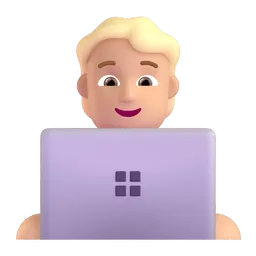IT-Experte/IT-Expertin: mittelhelle Hautfarbe-Emoji auf Microsoft