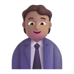 Office Worker: Medium-Light Skin Tone emoji on Microsoft
