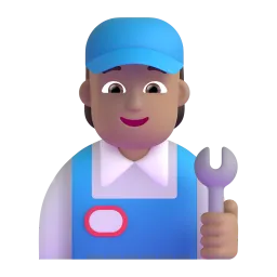 Mechanic: Medium-Light Skin Tone emoji on Microsoft