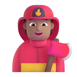 Emoji Ahli bomba: ton kulit sederhana cerah pada Microsoft