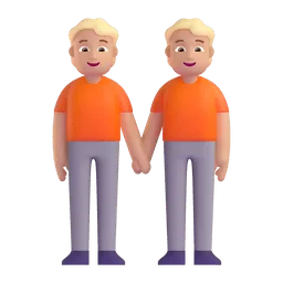 Emoji Persone che si tengono per mano: carnagione abbastanza chiara su Microsoft