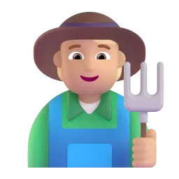 Microsoft üzerinde Çiftçi: orta cilt tonu emojisi