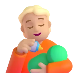 Person Feeding Baby: Medium Skin Tone emoji on Microsoft