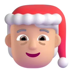 Emoji Orang claus: ton kulit sederhana pada Microsoft
