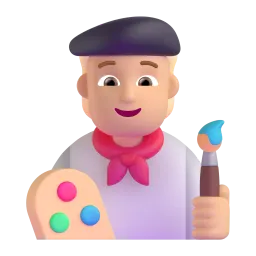 Emoji Artis: ton kulit sederhana pada Microsoft
