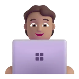 Technologist: Medium Skin Tone emoji on Microsoft
