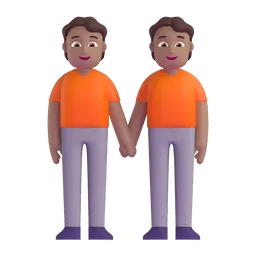 Emoji Orang bergandengan: warna kulit sedang di Microsoft