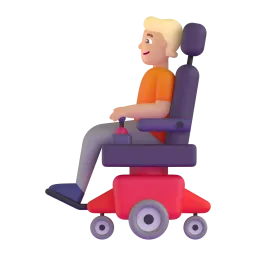 Emoji Persona su sedia a rotelle motorizzata: carnagione olivastra su Microsoft