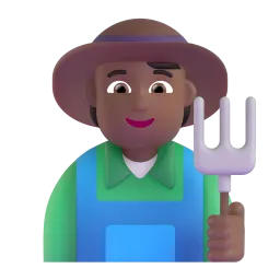Farmer: Medium-Dark Skin Tone emoji on Microsoft