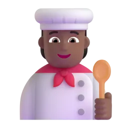 Cook: Medium-Dark Skin Tone emoji on Microsoft