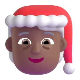 Mx Claus: Medium-Dark Skin Tone emoji on Microsoft