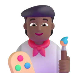 Emoji Artista: carnagione abbastanza scura su Microsoft