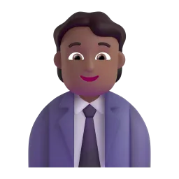 Office Worker: Medium-Dark Skin Tone emoji on Microsoft