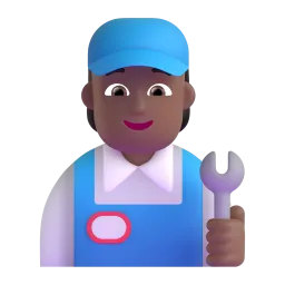 Mechanic: Medium-Dark Skin Tone emoji on Microsoft