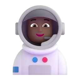 Emoji Astronauta: pele morena escura no Microsoft