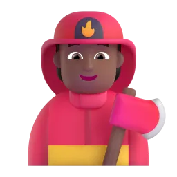 Firefighter: Medium-Dark Skin Tone emoji on Microsoft