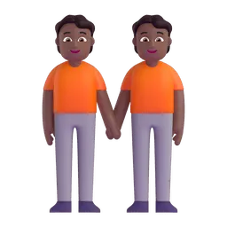 People Holding Hands: Medium-Dark Skin Tone emoji on Microsoft