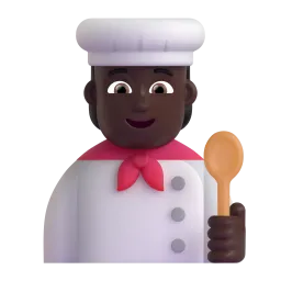 Emoji Tukang masak: ton kulit gelap pada Microsoft