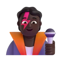 Singer: Dark Skin Tone emoji on Microsoft